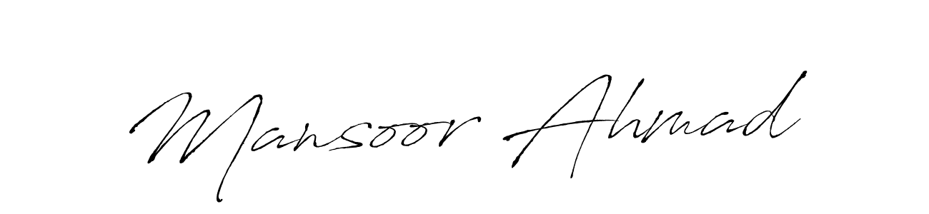 How to make Mansoor Ahmad signature? Antro_Vectra is a professional autograph style. Create handwritten signature for Mansoor Ahmad name. Mansoor Ahmad signature style 6 images and pictures png