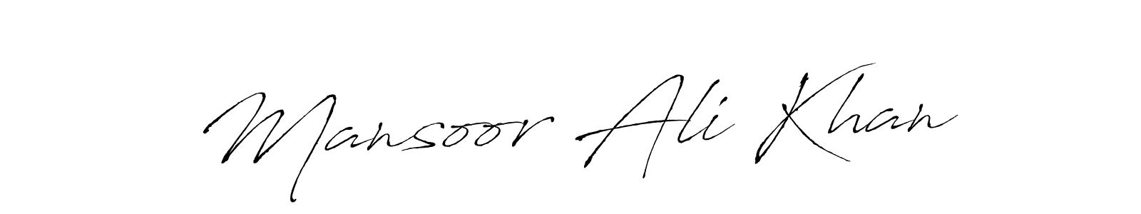 Create a beautiful signature design for name Mansoor Ali Khan. With this signature (Antro_Vectra) fonts, you can make a handwritten signature for free. Mansoor Ali Khan signature style 6 images and pictures png