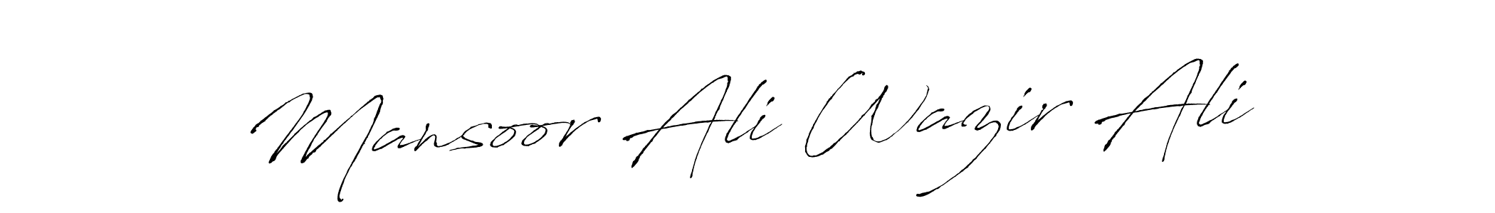 Create a beautiful signature design for name Mansoor Ali Wazir Ali. With this signature (Antro_Vectra) fonts, you can make a handwritten signature for free. Mansoor Ali Wazir Ali signature style 6 images and pictures png