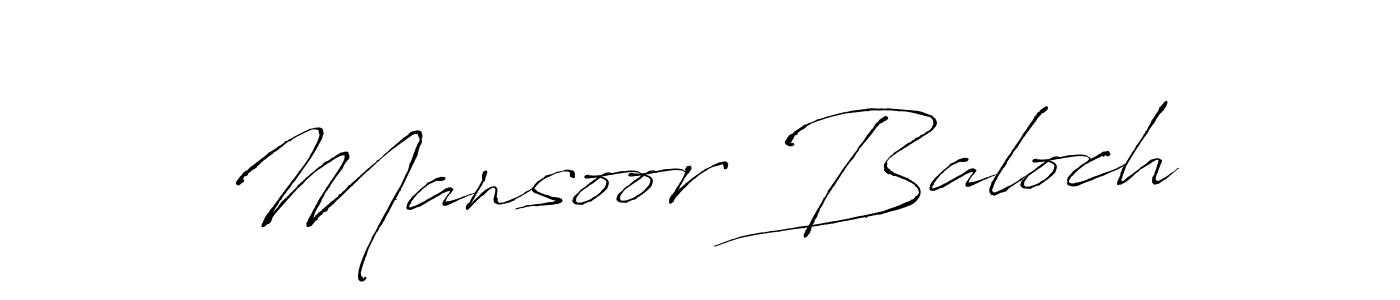 Create a beautiful signature design for name Mansoor Baloch. With this signature (Antro_Vectra) fonts, you can make a handwritten signature for free. Mansoor Baloch signature style 6 images and pictures png