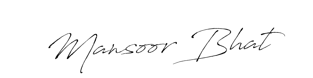 Make a beautiful signature design for name Mansoor Bhat. With this signature (Antro_Vectra) style, you can create a handwritten signature for free. Mansoor Bhat signature style 6 images and pictures png