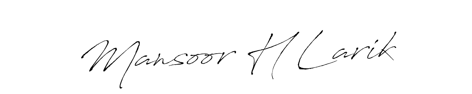 Also You can easily find your signature by using the search form. We will create Mansoor H Larik name handwritten signature images for you free of cost using Antro_Vectra sign style. Mansoor H Larik signature style 6 images and pictures png