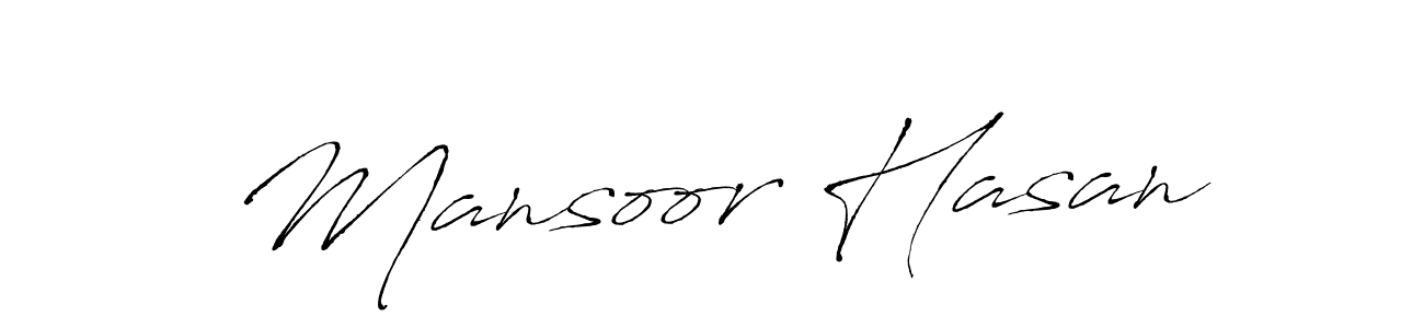 How to make Mansoor Hasan signature? Antro_Vectra is a professional autograph style. Create handwritten signature for Mansoor Hasan name. Mansoor Hasan signature style 6 images and pictures png