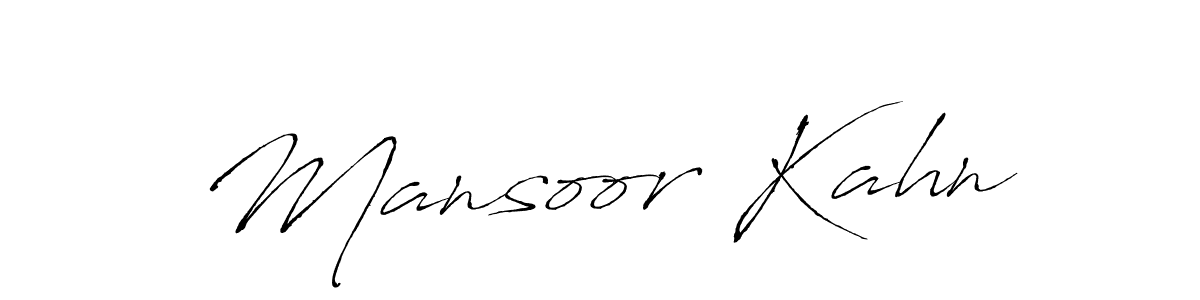 How to make Mansoor Kahn name signature. Use Antro_Vectra style for creating short signs online. This is the latest handwritten sign. Mansoor Kahn signature style 6 images and pictures png