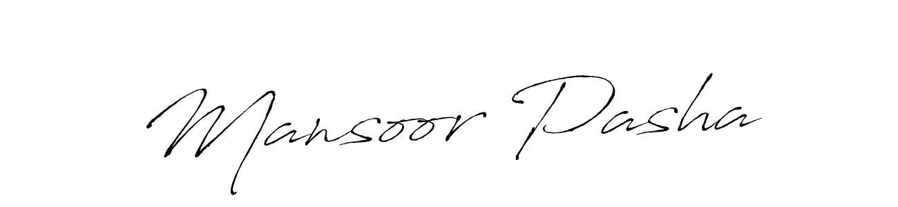 How to make Mansoor Pasha name signature. Use Antro_Vectra style for creating short signs online. This is the latest handwritten sign. Mansoor Pasha signature style 6 images and pictures png