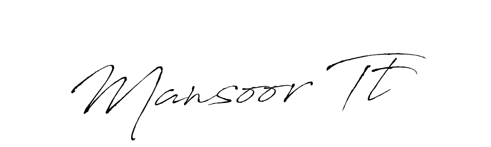 How to make Mansoor Tt signature? Antro_Vectra is a professional autograph style. Create handwritten signature for Mansoor Tt name. Mansoor Tt signature style 6 images and pictures png