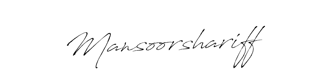 Design your own signature with our free online signature maker. With this signature software, you can create a handwritten (Antro_Vectra) signature for name Mansoorshariff. Mansoorshariff signature style 6 images and pictures png