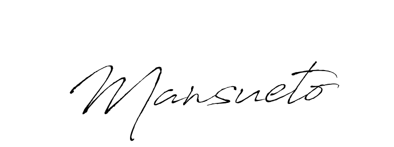 Use a signature maker to create a handwritten signature online. With this signature software, you can design (Antro_Vectra) your own signature for name Mansueto. Mansueto signature style 6 images and pictures png