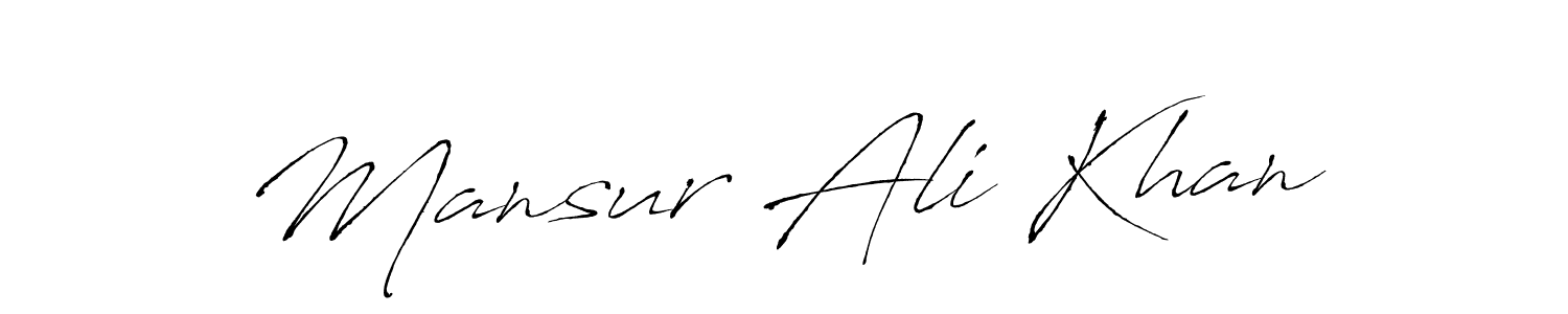 Create a beautiful signature design for name Mansur Ali Khan. With this signature (Antro_Vectra) fonts, you can make a handwritten signature for free. Mansur Ali Khan signature style 6 images and pictures png
