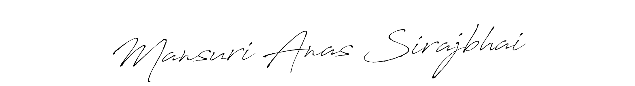 Create a beautiful signature design for name Mansuri Anas Sirajbhai. With this signature (Antro_Vectra) fonts, you can make a handwritten signature for free. Mansuri Anas Sirajbhai signature style 6 images and pictures png