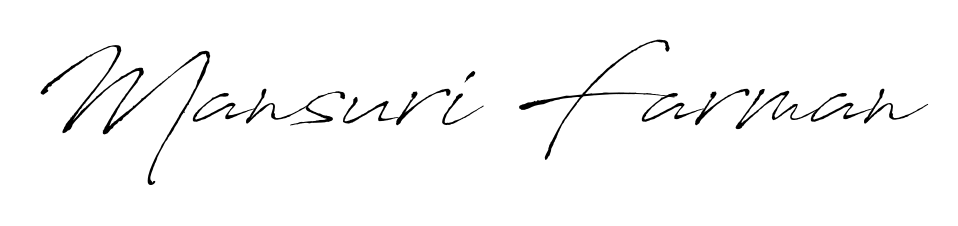 Make a beautiful signature design for name Mansuri Farman. Use this online signature maker to create a handwritten signature for free. Mansuri Farman signature style 6 images and pictures png