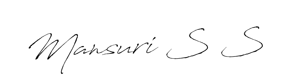 Similarly Antro_Vectra is the best handwritten signature design. Signature creator online .You can use it as an online autograph creator for name Mansuri S S. Mansuri S S signature style 6 images and pictures png