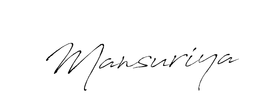 Mansuriya stylish signature style. Best Handwritten Sign (Antro_Vectra) for my name. Handwritten Signature Collection Ideas for my name Mansuriya. Mansuriya signature style 6 images and pictures png
