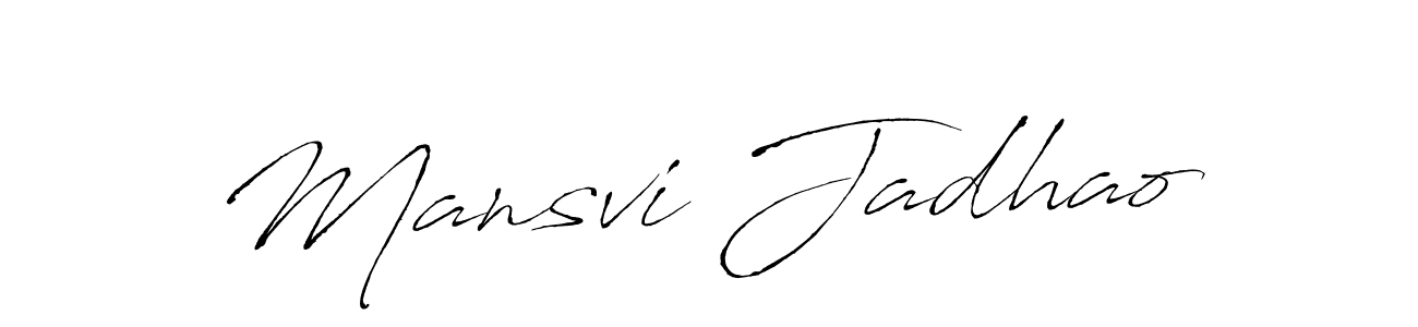 It looks lik you need a new signature style for name Mansvi Jadhao. Design unique handwritten (Antro_Vectra) signature with our free signature maker in just a few clicks. Mansvi Jadhao signature style 6 images and pictures png