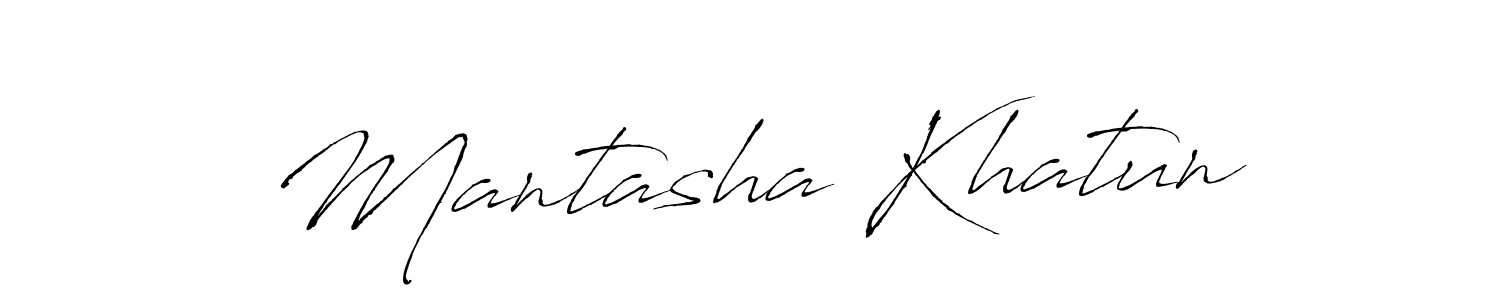 Make a beautiful signature design for name Mantasha Khatun. With this signature (Antro_Vectra) style, you can create a handwritten signature for free. Mantasha Khatun signature style 6 images and pictures png