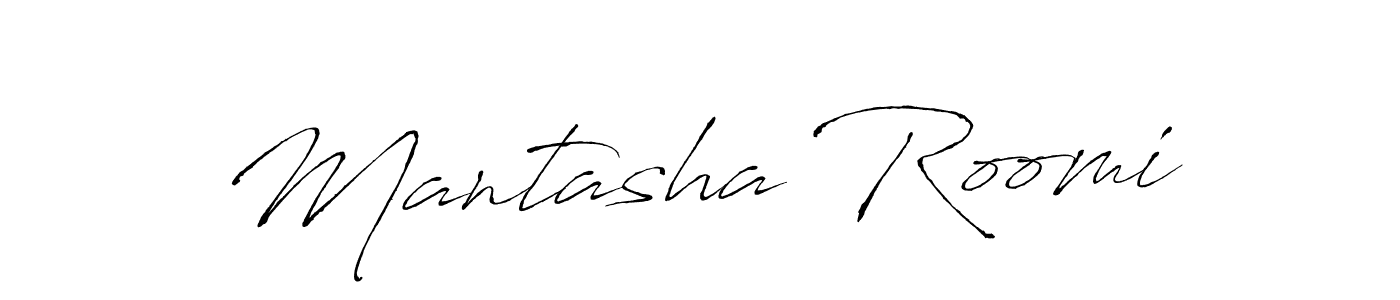 How to make Mantasha Roomi signature? Antro_Vectra is a professional autograph style. Create handwritten signature for Mantasha Roomi name. Mantasha Roomi signature style 6 images and pictures png