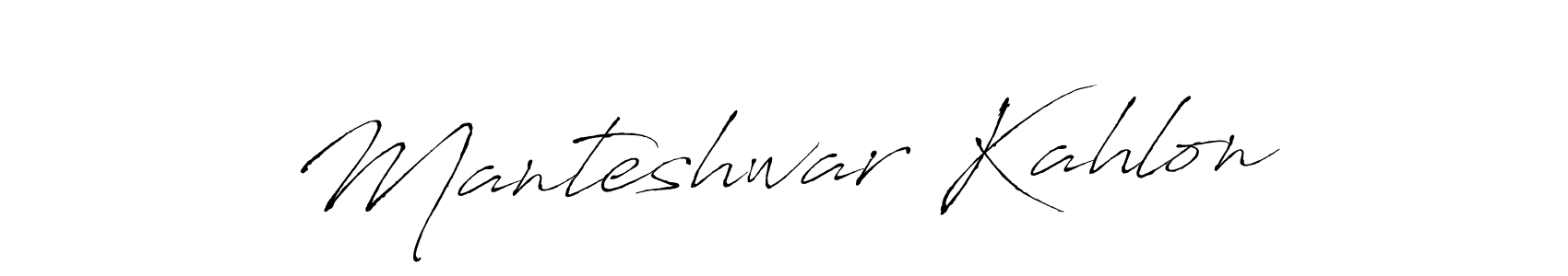 Also we have Manteshwar Kahlon name is the best signature style. Create professional handwritten signature collection using Antro_Vectra autograph style. Manteshwar Kahlon signature style 6 images and pictures png