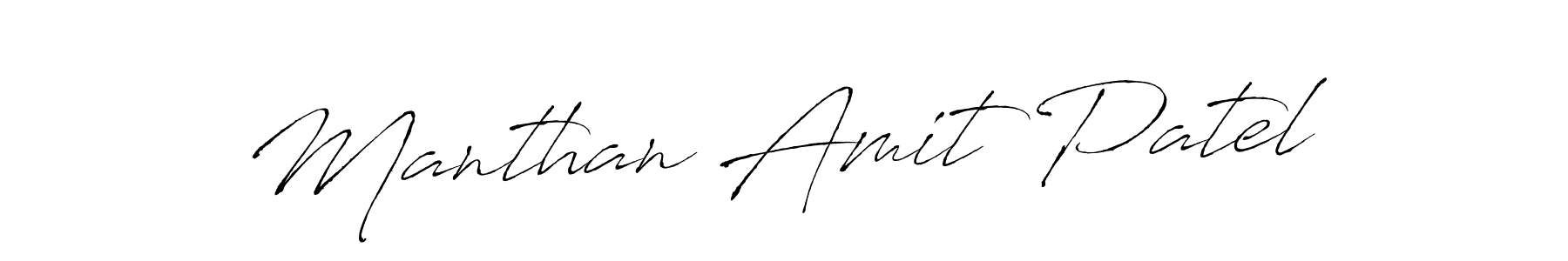 How to make Manthan Amit Patel name signature. Use Antro_Vectra style for creating short signs online. This is the latest handwritten sign. Manthan Amit Patel signature style 6 images and pictures png