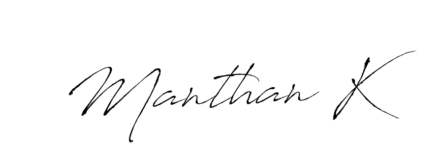 Antro_Vectra is a professional signature style that is perfect for those who want to add a touch of class to their signature. It is also a great choice for those who want to make their signature more unique. Get Manthan K name to fancy signature for free. Manthan K signature style 6 images and pictures png