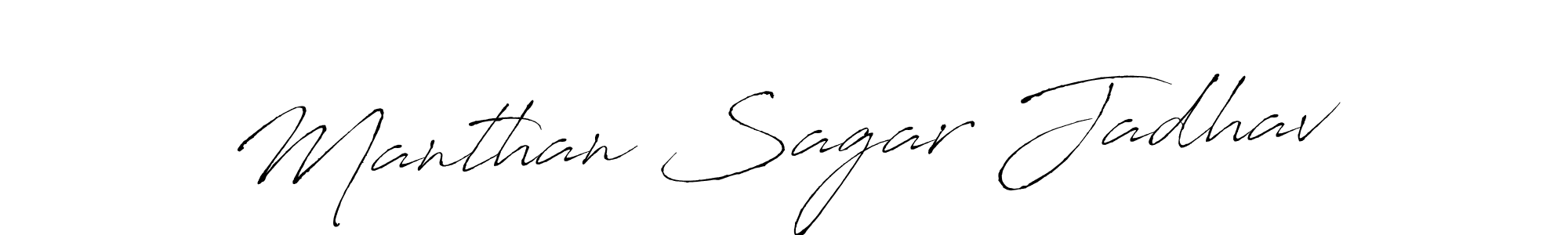 Antro_Vectra is a professional signature style that is perfect for those who want to add a touch of class to their signature. It is also a great choice for those who want to make their signature more unique. Get Manthan Sagar Jadhav name to fancy signature for free. Manthan Sagar Jadhav signature style 6 images and pictures png