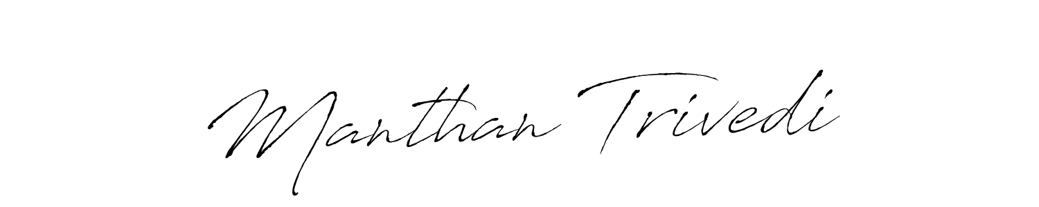 Make a beautiful signature design for name Manthan Trivedi. With this signature (Antro_Vectra) style, you can create a handwritten signature for free. Manthan Trivedi signature style 6 images and pictures png