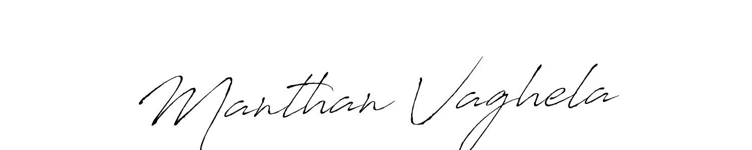 Make a beautiful signature design for name Manthan Vaghela. With this signature (Antro_Vectra) style, you can create a handwritten signature for free. Manthan Vaghela signature style 6 images and pictures png