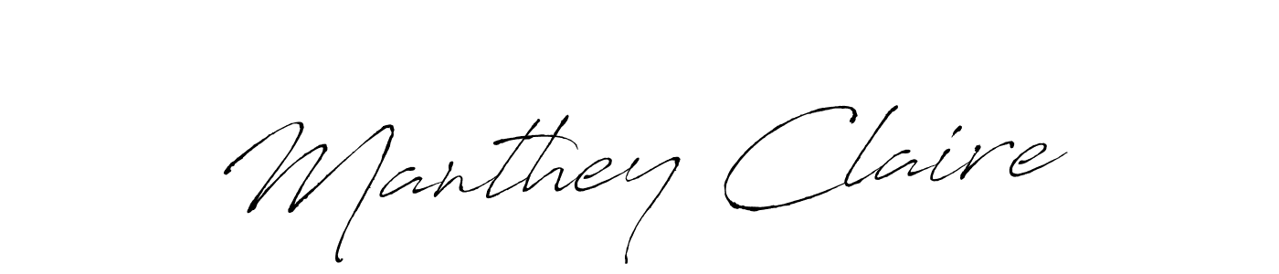 The best way (Antro_Vectra) to make a short signature is to pick only two or three words in your name. The name Manthey Claire include a total of six letters. For converting this name. Manthey Claire signature style 6 images and pictures png