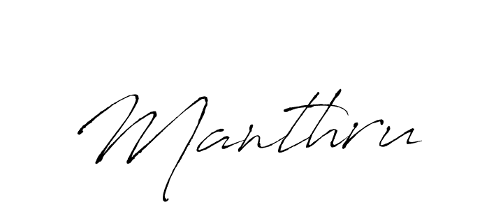 Design your own signature with our free online signature maker. With this signature software, you can create a handwritten (Antro_Vectra) signature for name Manthru. Manthru signature style 6 images and pictures png