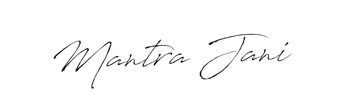 Design your own signature with our free online signature maker. With this signature software, you can create a handwritten (Antro_Vectra) signature for name Mantra Jani. Mantra Jani signature style 6 images and pictures png