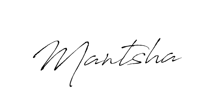 Design your own signature with our free online signature maker. With this signature software, you can create a handwritten (Antro_Vectra) signature for name Mantsha. Mantsha signature style 6 images and pictures png