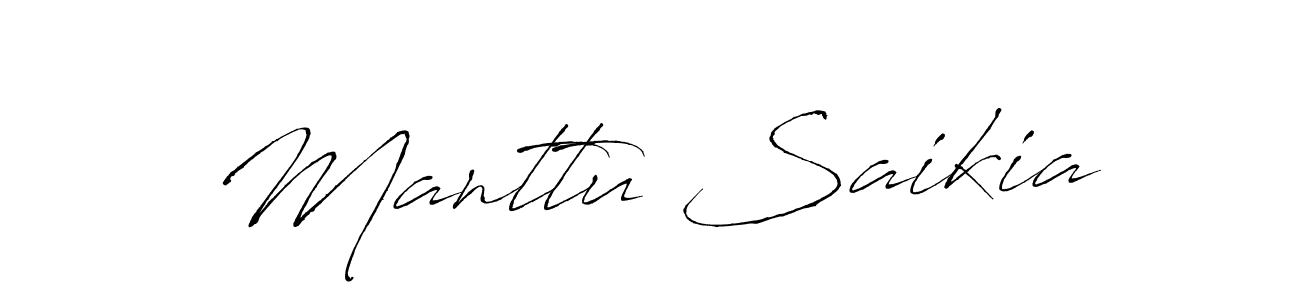 Design your own signature with our free online signature maker. With this signature software, you can create a handwritten (Antro_Vectra) signature for name Manttu Saikia. Manttu Saikia signature style 6 images and pictures png