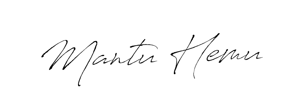 Also You can easily find your signature by using the search form. We will create Mantu Hemu name handwritten signature images for you free of cost using Antro_Vectra sign style. Mantu Hemu signature style 6 images and pictures png