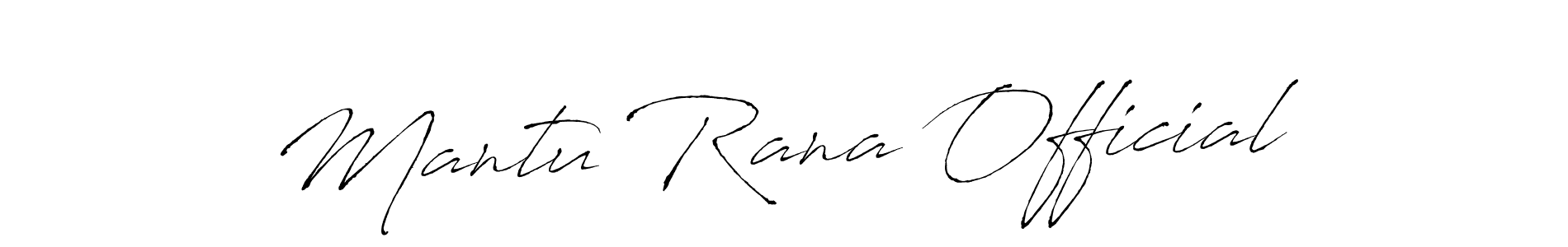 Use a signature maker to create a handwritten signature online. With this signature software, you can design (Antro_Vectra) your own signature for name Mantu Rana Official. Mantu Rana Official signature style 6 images and pictures png