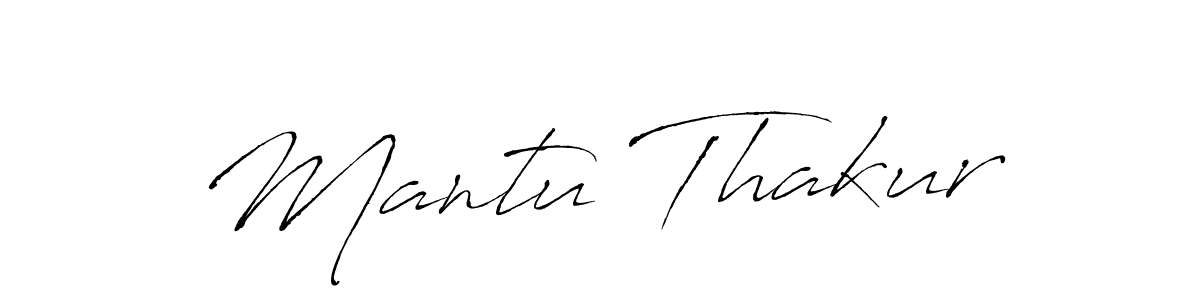 Design your own signature with our free online signature maker. With this signature software, you can create a handwritten (Antro_Vectra) signature for name Mantu Thakur. Mantu Thakur signature style 6 images and pictures png