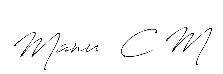 Best and Professional Signature Style for Manu  C M. Antro_Vectra Best Signature Style Collection. Manu  C M signature style 6 images and pictures png