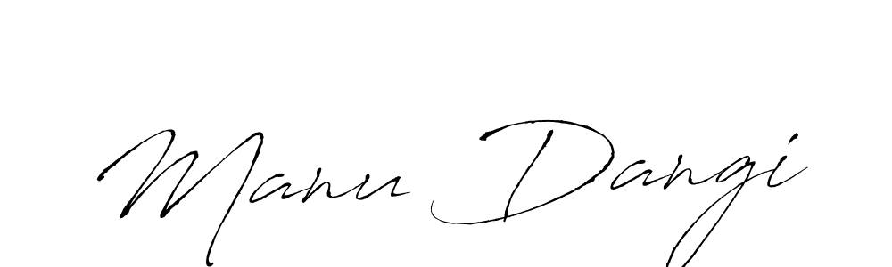 Create a beautiful signature design for name Manu Dangi. With this signature (Antro_Vectra) fonts, you can make a handwritten signature for free. Manu Dangi signature style 6 images and pictures png