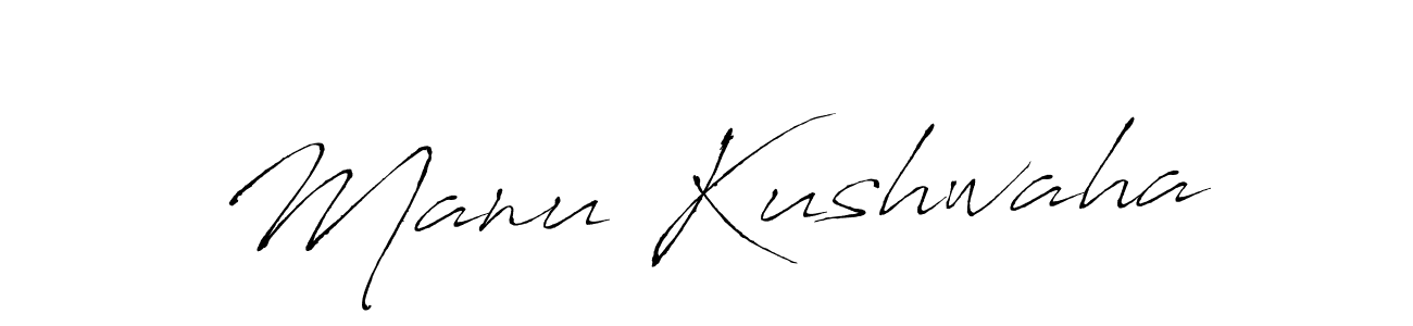How to make Manu Kushwaha name signature. Use Antro_Vectra style for creating short signs online. This is the latest handwritten sign. Manu Kushwaha signature style 6 images and pictures png