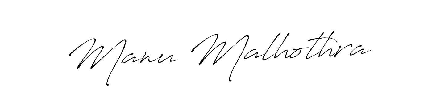 Create a beautiful signature design for name Manu Malhothra. With this signature (Antro_Vectra) fonts, you can make a handwritten signature for free. Manu Malhothra signature style 6 images and pictures png