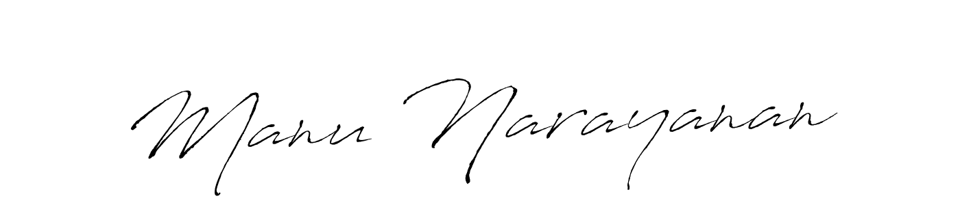 Use a signature maker to create a handwritten signature online. With this signature software, you can design (Antro_Vectra) your own signature for name Manu Narayanan. Manu Narayanan signature style 6 images and pictures png