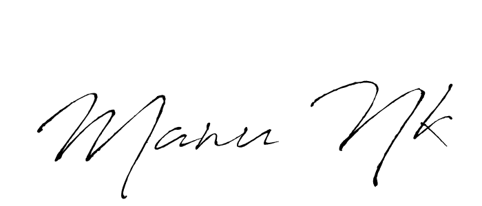 Use a signature maker to create a handwritten signature online. With this signature software, you can design (Antro_Vectra) your own signature for name Manu Nk. Manu Nk signature style 6 images and pictures png