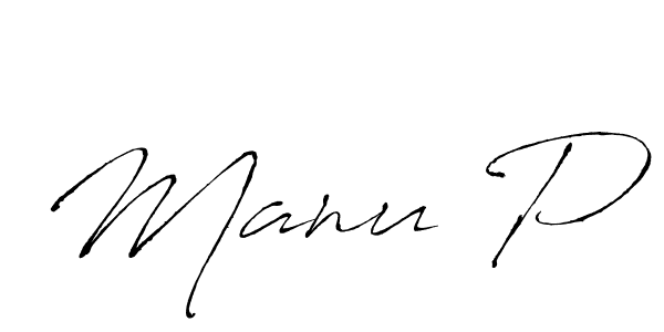 Create a beautiful signature design for name Manu P. With this signature (Antro_Vectra) fonts, you can make a handwritten signature for free. Manu P signature style 6 images and pictures png