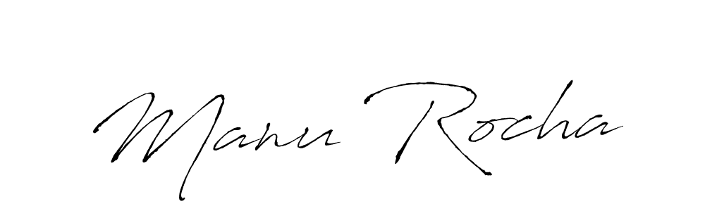 Create a beautiful signature design for name Manu Rocha. With this signature (Antro_Vectra) fonts, you can make a handwritten signature for free. Manu Rocha signature style 6 images and pictures png