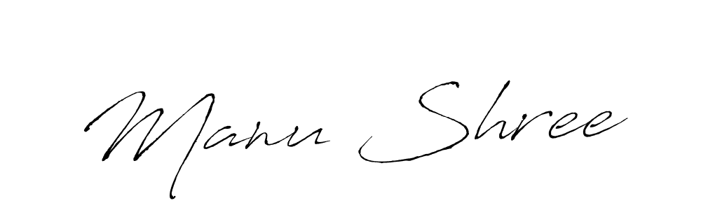 Design your own signature with our free online signature maker. With this signature software, you can create a handwritten (Antro_Vectra) signature for name Manu Shree. Manu Shree signature style 6 images and pictures png