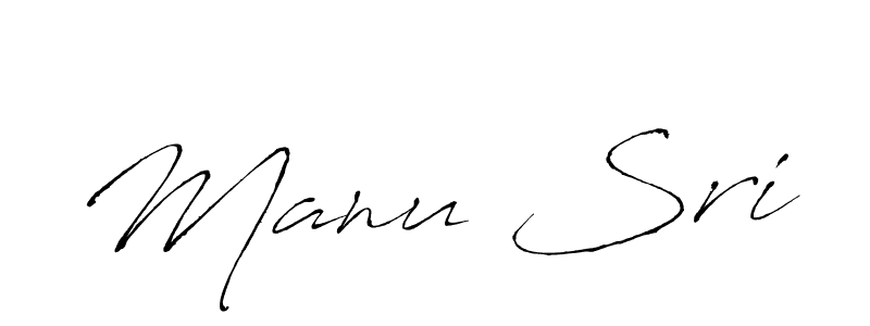 Design your own signature with our free online signature maker. With this signature software, you can create a handwritten (Antro_Vectra) signature for name Manu Sri. Manu Sri signature style 6 images and pictures png