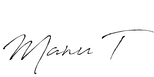 Create a beautiful signature design for name Manu T. With this signature (Antro_Vectra) fonts, you can make a handwritten signature for free. Manu T signature style 6 images and pictures png