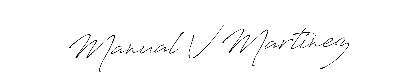 It looks lik you need a new signature style for name Manual V Martinez. Design unique handwritten (Antro_Vectra) signature with our free signature maker in just a few clicks. Manual V Martinez signature style 6 images and pictures png