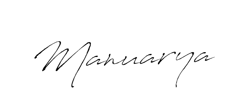 Make a beautiful signature design for name Manuarya. With this signature (Antro_Vectra) style, you can create a handwritten signature for free. Manuarya signature style 6 images and pictures png