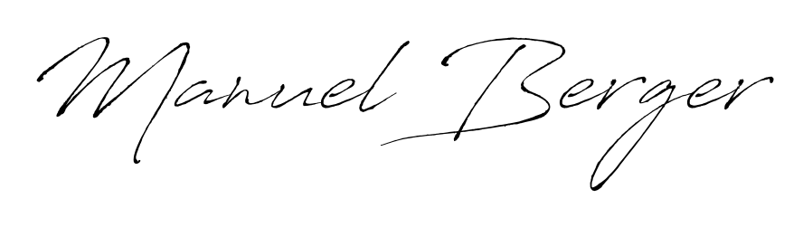 Generate high-definition signature styles for Manuel Berger. The Antro_Vectra typeface ensures crisp legibility and sophisticated design. Manuel Berger signature style 6 images and pictures png