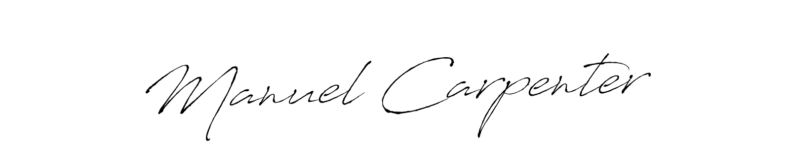 How to make Manuel Carpenter name signature. Use Antro_Vectra style for creating short signs online. This is the latest handwritten sign. Manuel Carpenter signature style 6 images and pictures png