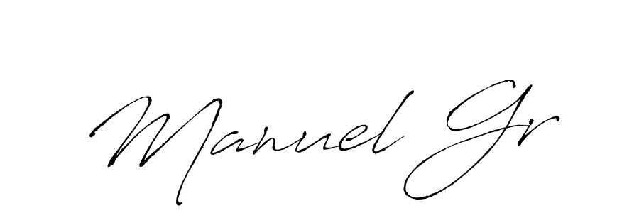 Make a beautiful signature design for name Manuel Gr. With this signature (Antro_Vectra) style, you can create a handwritten signature for free. Manuel Gr signature style 6 images and pictures png